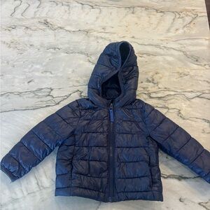 Primary lightweight Navy Blue Puffer Jacket with Hood